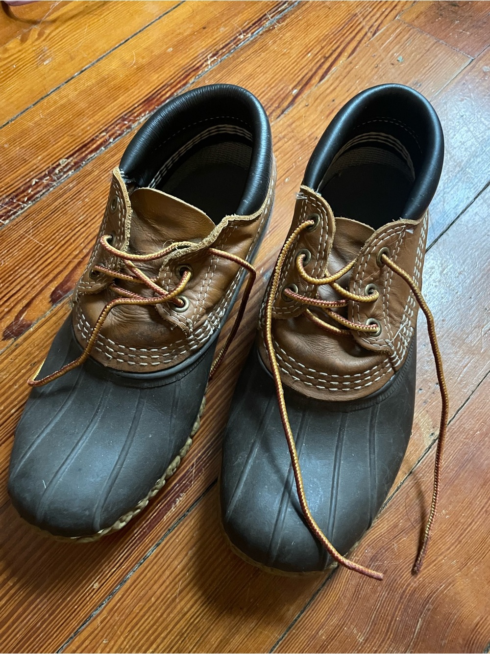 L.L. Bean Two-Tone Brown and Black Women's Duck Boots